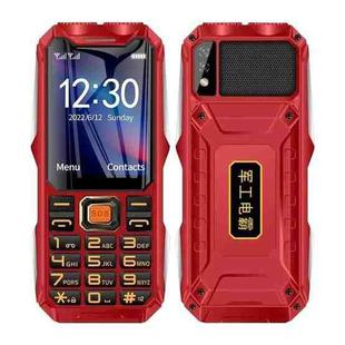 Q8-1 Triple Proofing Elder Phone, 16800mAh Battery, 2.4 inch, 21 Keys, Bluetooth, LED Flashlight, FM, SOS, Dual SIM, Network: 4G (Red)