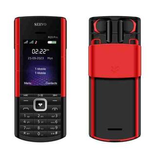 SERVO R25 Pro Mobile Phone with TWS Bluetooth Headsets, 2.4 inch, 24 Keys, Support Bluetooth, Quick Dial, Auto Response, FM, Flashlight, GSM, Dual SIM (Black Red)