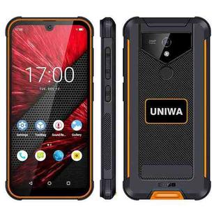 UNIWA F965 Pro Rugged Smart Phone, 6GB+128GB, 6 inch Android 13, MT6762 Octa Core, Network: 4G, NFC, PoC, SOS, EU Plug (Black+Orange)