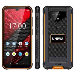 UNIWA F965 Pro Rugged Smart Phone, 6GB+128GB, 6 inch Android 13, MT6762 Octa Core, Network: 4G, NFC, PoC, SOS, US Plug (Black+Orange)