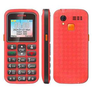 UNIWA M220 Elder Mobile Phone, 1.77 inch, 800mAh Battery, Network: 2G, SOS, LED Flashlight, FM, AU Plug (Red)