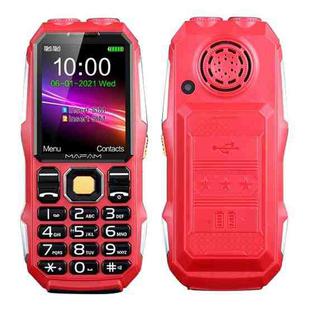 F26 Triple Proofing Elder Phone, Waterproof Shockproof Dustproof, 16800mAh Battery, 2.4 inch, 21 Keys, LED Flashlight, FM, Dual SIM(Red)