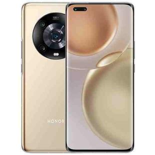 Honor Magic4 Pro 5G LGE-AN10, 8GB+256GB, China Version, Triple Back Cameras + Dual Front Cameras, 3D Face ID & Screen Fingerprint Identification, 4600mAh Battery, 6.81 inch Magic UI 6.0 (Android 12) Snapdragon 8 Gen 1 Octa Core up to 2.995GHz, Network: 5G, OTG, NFC, Support Wireless Charging Function, Not Support Google Play (Gold)