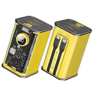 WK WP-347 20000mAh Pioneer Series 22.5W Power Bank with Dual Fast Charge Cable (Yellow)