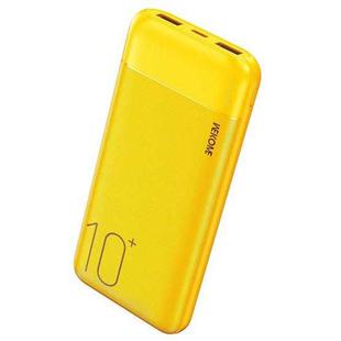 WEKOME WP-01 Tidal Energy Series 12W 10000mAh Power Bank (Yellow)