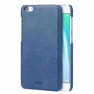 MOFI for vivo X7 Crazy Horse Texture Leather Surface PC Protective Case Back Cover(Dark Blue)
