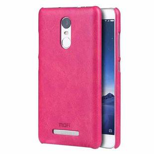 MOFI for  Xiaomi Redmi Note 3 Crazy Horse Texture Leather Surface PC Protective Case Back Cover(Magenta)