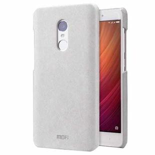 MOFI for  Xiaomi Redmi Note 4 Crazy Horse Texture Leather Surface PC Protective Case Back Cover(White)