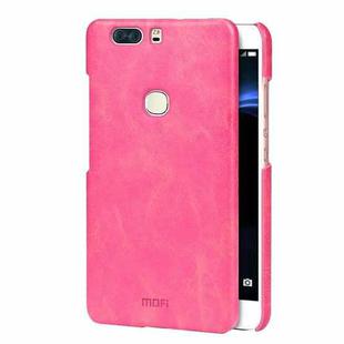 MOFI for  Huawei Honor V8 Crazy Horse Texture Leather Surface PC Protective Case Back Cover(Magenta)