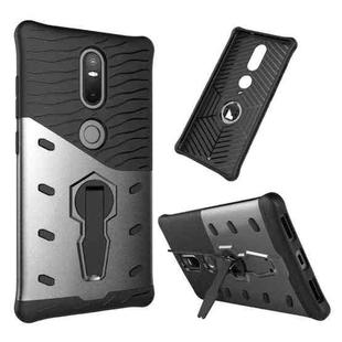 For Lenovo Phab2 Plus Shock-Resistant 360 Degree Spin Sniper Hybrid Case TPU + PC Combination Case with Holder(Black)