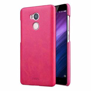 MOFI for  Xiaomi Redmi 4 Pro / Prime Crazy Horse Texture Leather Surface PC Protective Case Back Cover (Magenta)