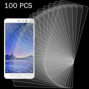 100 PCS for Xiaomi Redmi Note 3 0.26mm 9H Surface Hardness 2.5D Explosion-proof Tempered Glass Screen Film