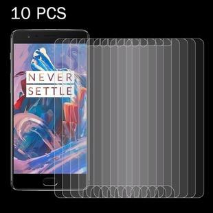 10 PCS for Oneplus Three 0.26mm 9H Surface Hardness 2.5D Explosion-proof Tempered Glass Screen Film