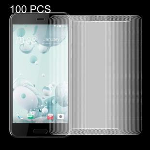100 PCS for HTC U Play 0.26mm 9H Surface Hardness Explosion-proof Non-full Screen Tempered Glass Screen Film