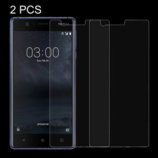 2 PCS for Nokia 3 0.26mm 9H Surface Hardness Explosion-proof Non-full Screen Tempered Glass Screen Film