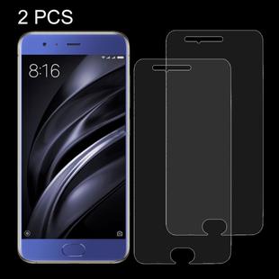 2 PCS for Xiaomi Mi 6 0.26mm 9H Surface Hardness Explosion-proof Non-full Screen Tempered Glass Screen Film