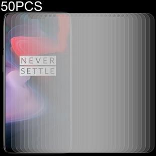 50 PCS 0.26mm 9H 2.5D Tempered Glass Film for OnePlus 6, No Retail Package