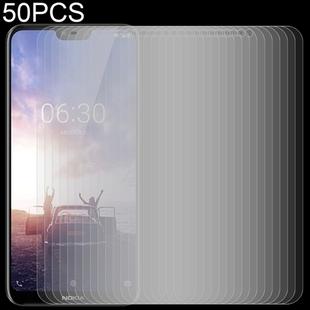 50 PCS 0.26mm 9H 2.5D Tempered Glass Film for Nokia X6