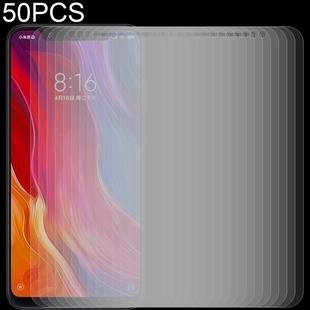 50 PCS 0.26mm 9H 2.5D Tempered Glass Film for Xiaomi Mi 8
