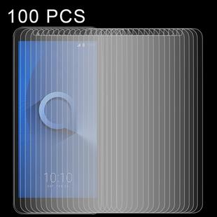 100 PCS0.26mm 9H 2.5D Tempered Glass Film for Alcatel 1X