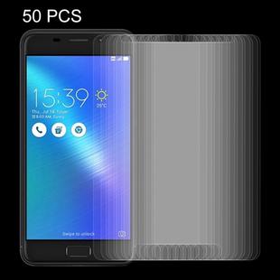 50 PCS for ASUS ZenFone 3s Max / ZC521TL 0.26mm 9H Surface Hardness Explosion-proof Non-full Screen Tempered Glass Screen Film