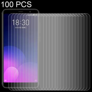 100 PCS 0.26mm 9H Surface Hardness 2.5D Full Screen Tempered Glass Film for Meizu M6T