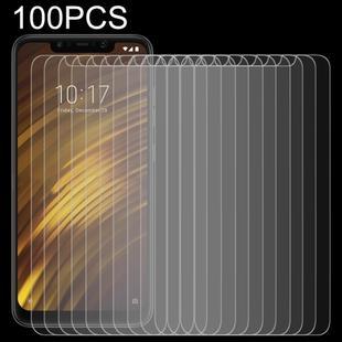 100 PCS 0.26mm 9H 2.5D Tempered Glass Film for Xiaomi POCO F1