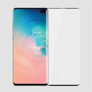 PINWUYO 9H 3D Curved Heat Bending Full Screen Tempered Glass Film for Galaxy S10 Plus (Black)