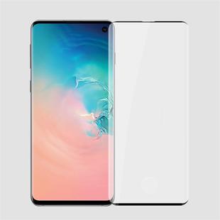 PINWUYO 9H 3D Curved Heat Bending Full Screen Tempered Glass Film for Galaxy S10 (Black)