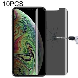 For iPhone XS Max 10pcs 9H Surface Hardness 180 Degree Privacy Anti Glare Screen Protector