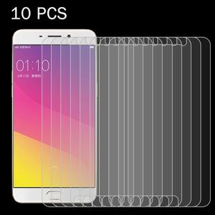 10 PCS for Oppo R9 Plus 0.26mm 9H Surface Hardness 2.5D Explosion-proof Tempered Glass Screen Film