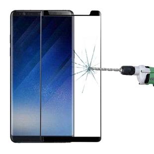 For Galaxy Note 8 0.3mm 9H Surface Hardness 3D Curved Silk-screen Non-full Screen Tempered Glass Screen Protector(Black)