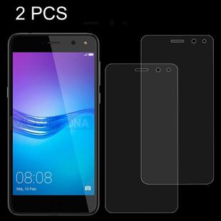 2 PCS for Huawei Y6 (2017) 0.26mm 9H Surface Hardness 2.5D Explosion-proof Tempered Glass Non-full Screen Film