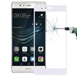 For Huawei  P9 Plus 0.26mm 9H Surface Hardness Explosion-proof Silk-screen Tempered Glass Full Screen Film (White)