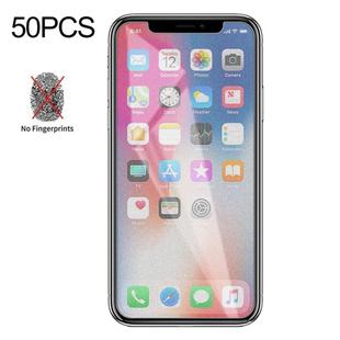 For iPhone X / XS / iPhone 11 Pro 50pcs Matte Frosted Tempered Glass Film, No Retail Package