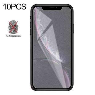 For iPhone XR / iPhone 11 10pcs Non-Full Matte Frosted Tempered Glass Film