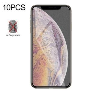 For iPhone XS Max / iPhone 11 Pro Max 10pcs Non-Full Matte Frosted Tempered Glass Film
