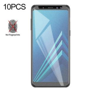10 PCS Non-Full Matte Frosted Tempered Glass Film for Galaxy A8 (2018)