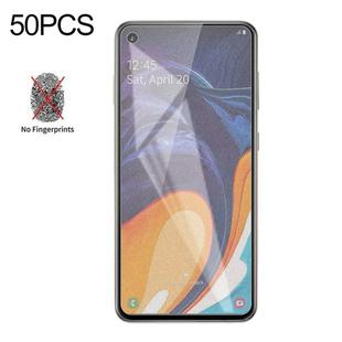 50 PCS Non-Full Matte Frosted Tempered Glass Film for Galaxy A60, No Retail Package