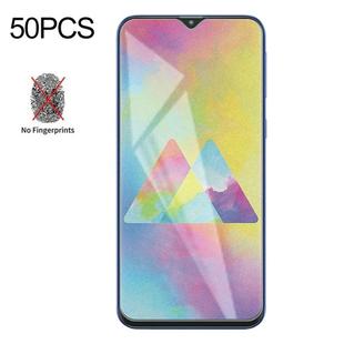 50 PCS Non-Full Matte Frosted Tempered Glass Film for Galaxy M20, No Retail Package