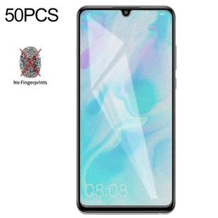 50 PCS Non-Full Matte Frosted Tempered Glass Film for Huawei P30 Lite, No Retail Package
