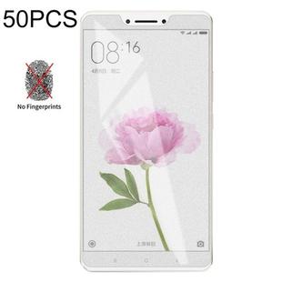 50 PCS Non-Full Matte Frosted Tempered Glass Film for Xiaomi Mi Max, No Retail Package