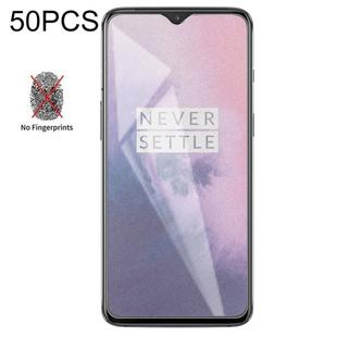 50 PCS Non-Full Matte Frosted Tempered Glass Film for OnePlus 7, No Retail Package