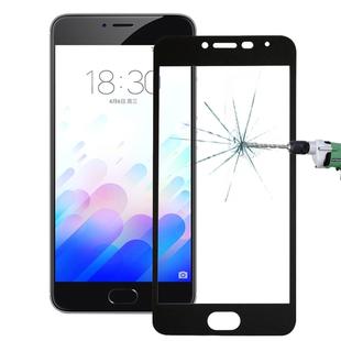 For Meizu  M3 0.26mm 9H Surface Hardness Explosion-proof Silk-screen Tempered Glass Full Screen Film(Black)