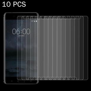 10 PCS For Nokia 6 0.26mm 9H Surface Hardness Explosion-proof Non-full Screen Tempered Glass Screen Film