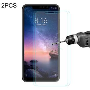 2 PCS ENKAY Hat-prince 0.26mm 9H  2.5D Curved Edge Non-Full Screen Tempered Glass Film for Xiaomi Redmi Note 6 Pro