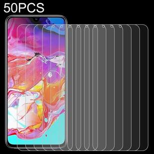 50 PCS 0.26mm 9H 2.5D Tempered Glass Film for Galaxy A70, No Retail Package