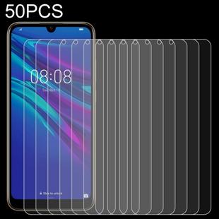 50 PCS 0.26mm 9H 2.5D Tempered Glass Film for Huawei Y6 2019, No Retail Package