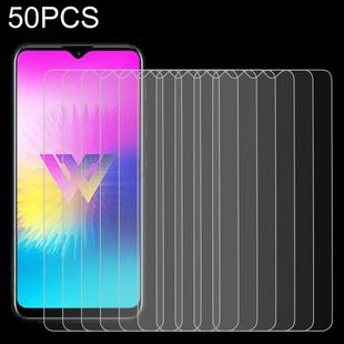 50 PCS 0.26mm 9H 2.5D Tempered Glass Film for LG W30 Pro, No Retail Package