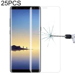 25 PCS For Galaxy Note 8 0.3mm 9H Surface Hardness 3D Curved Silk-screen Full Screen Tempered Glass Screen Protector (Transparent)